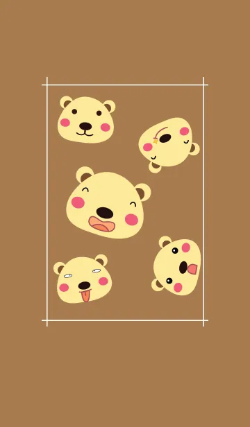 [LINE着せ替え] Cute bear theme (JP) v.8の画像1