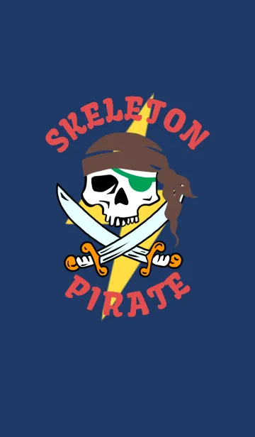 [LINE着せ替え] SKELETON PIRATE NAVYの画像1