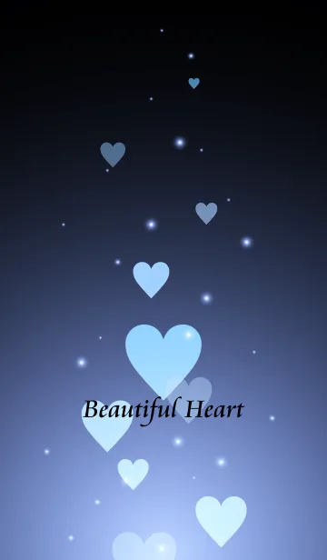 [LINE着せ替え] - Beautiful Blue White Heart -の画像1