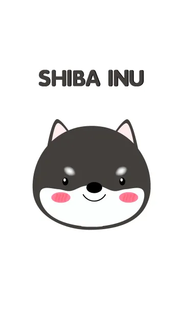 [LINE着せ替え] Black Shiba Inu Dog Theme(jp)の画像1