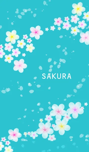 [LINE着せ替え] Beautiful SAKURA6 エメラルドの画像1