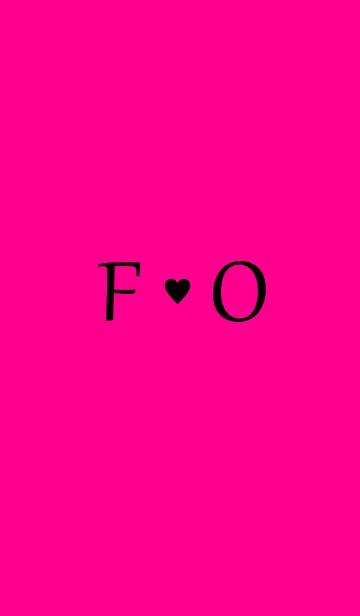 [LINE着せ替え] Initial "F ＆ O" Vivid pink ＆ black.の画像1