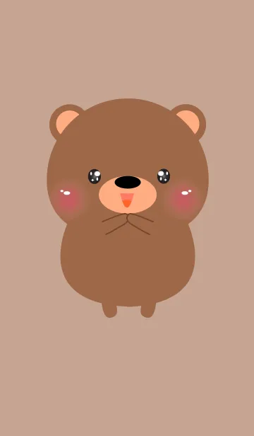 [LINE着せ替え] Lovely Brown Bear Theme(jp)の画像1