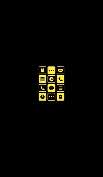 [LINE着せ替え] Icon -black and yellow-の画像1