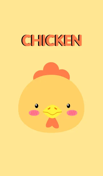 [LINE着せ替え] Simple Cute Face Chicken Theme(jp)の画像1