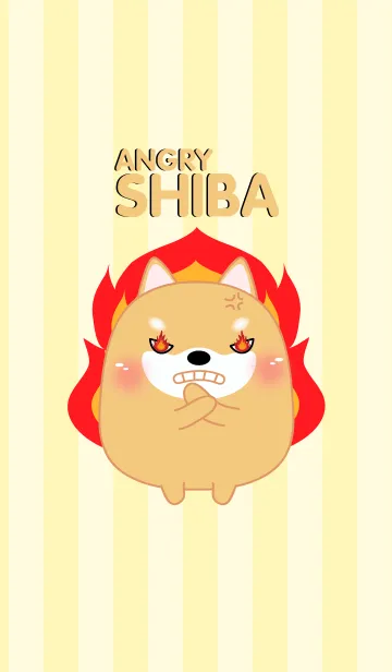 [LINE着せ替え] Angry Fat Shiba inu dog Theme(jp)の画像1