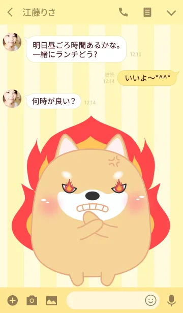 [LINE着せ替え] Angry Fat Shiba inu dog Theme(jp)の画像3