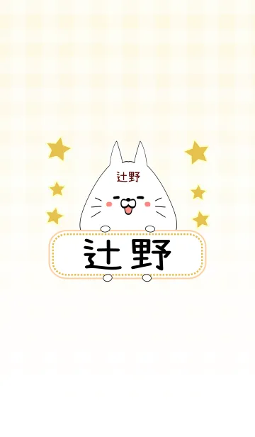 [LINE着せ替え] 辻野専用の可愛いねこの名前着せ替えの画像1