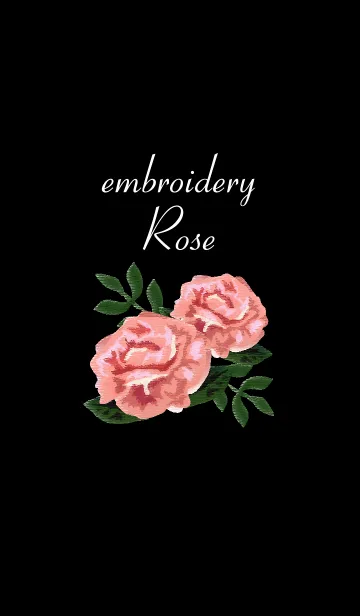 [LINE着せ替え] flower embroidery-Rose-の画像1