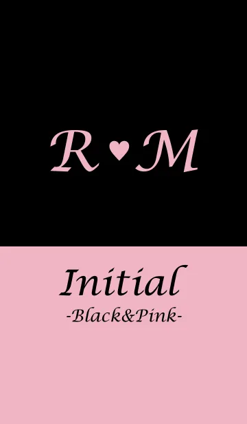 [LINE着せ替え] Initial "R＆M" -Black＆Pink-の画像1