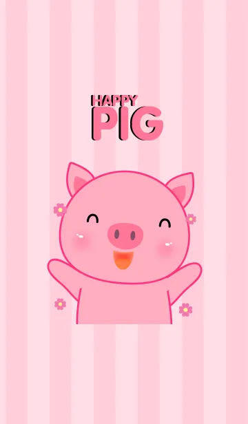 [LINE着せ替え] Happy Pig Icon theme(jp)の画像1