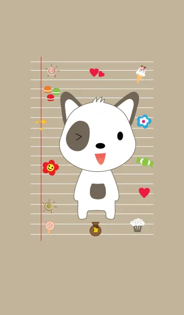 [LINE着せ替え] Cute dog theme v.3 (JP)の画像1