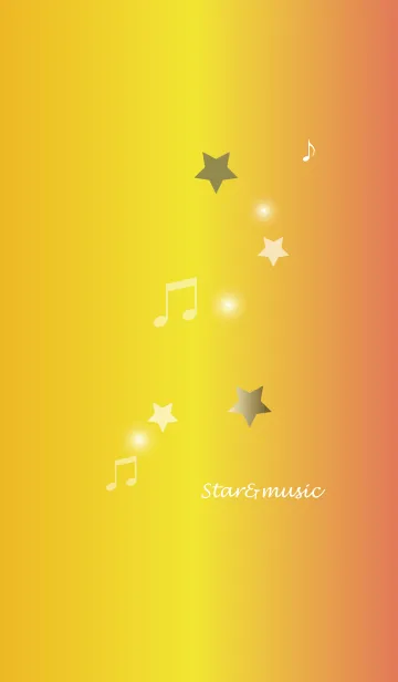 [LINE着せ替え] Star＆music fantasy in yellow guradationの画像1