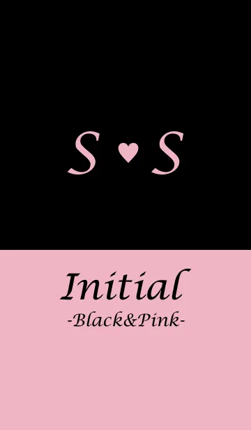 [LINE着せ替え] Initial "S＆S" -Black＆Pink-の画像1