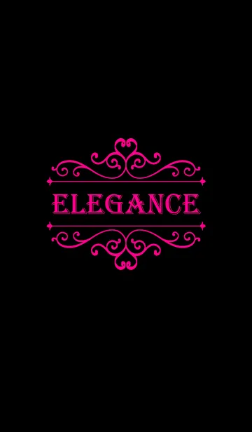 [LINE着せ替え] ELEGANCE -BLACK＆VIVIDPINK-の画像1