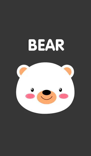 [LINE着せ替え] Simple Cute Face Black Bear Theme(jp)の画像1