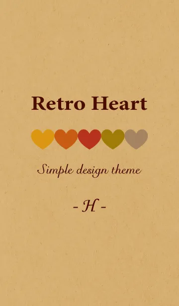 [LINE着せ替え] Kraft Retro Heart『H』の画像1