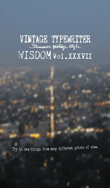 [LINE着せ替え] VINTAGE TYPEWRITER WISDOM Vol.XXXVIIの画像1