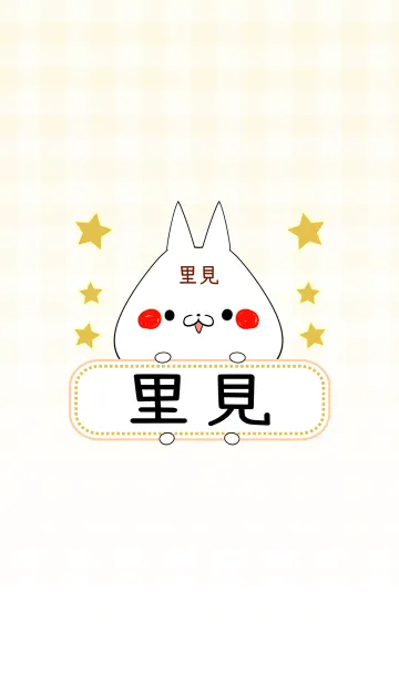 [LINE着せ替え] 里見専用の可愛いねこの名前着せ替えの画像1