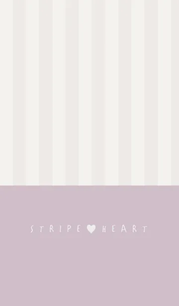 [LINE着せ替え] STRIPE＆HEART NATURAL PURPLEの画像1