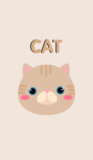 [LINE着せ替え] Simple Cute Face Cat Theme v.3(jp)の画像1