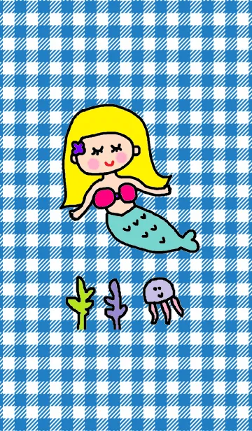 [LINE着せ替え] 人魚 女の子の画像1