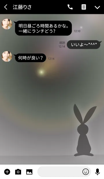 [LINE着せ替え] Rabbit and Moonlight 2の画像3