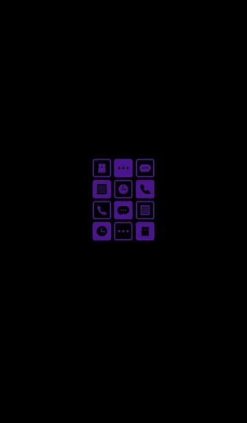 [LINE着せ替え] Icon -black and purple-の画像1