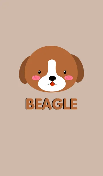 [LINE着せ替え] Simple Cute Face Beagle Dog Theme(jp)の画像1