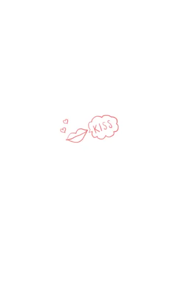 [LINE着せ替え] 大人の手書きキスとハートの画像1