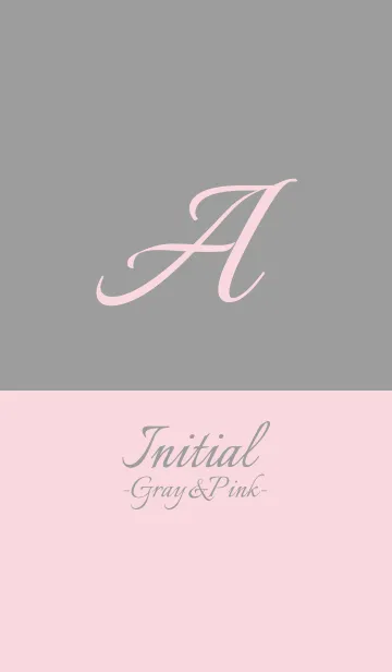 [LINE着せ替え] Initial "A" -Gray＆Pink-の画像1