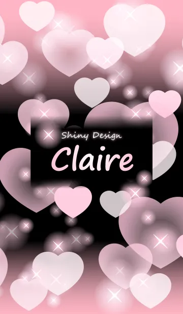 [LINE着せ替え] Claire-Name-Baby Pink Heartの画像1