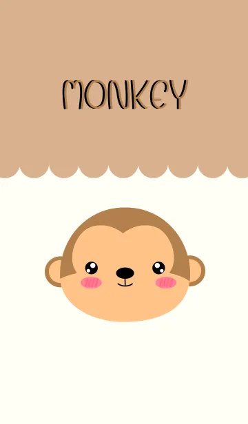 [LINE着せ替え] Simple Lovely Monkey Theme Vr.2(jp)の画像1