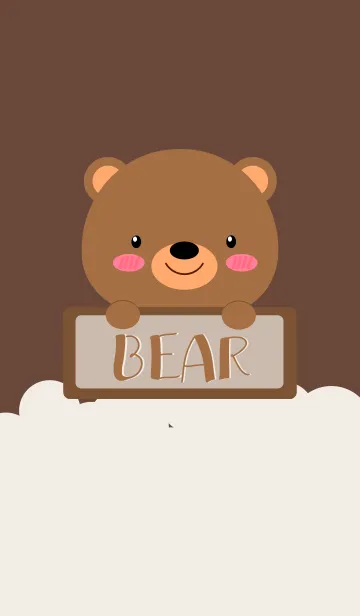 [LINE着せ替え] Simple Cute Love Bear Theme (jp)の画像1