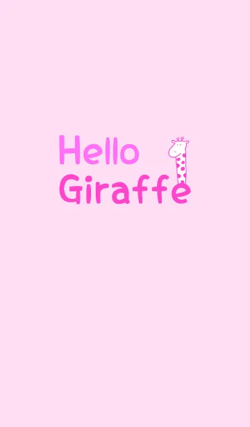 [LINE着せ替え] Hello Giraffe pink 3の画像1