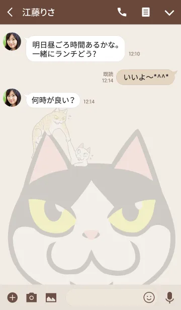 [LINE着せ替え] おはぎの着せかえ（モカブラウン）の画像3