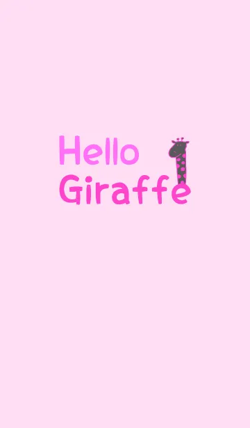 [LINE着せ替え] Hello Giraffe pink 9の画像1