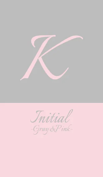 [LINE着せ替え] Initial "K" -Gray＆Pink-の画像1