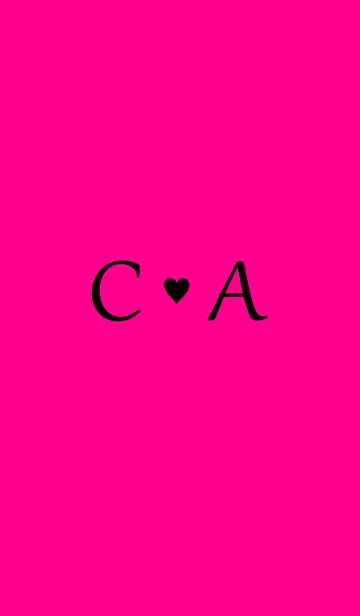 [LINE着せ替え] Initial "C ＆ A" Vivid pink ＆ black.の画像1