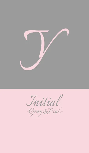 [LINE着せ替え] Initial "Y" -Gray＆Pink-の画像1