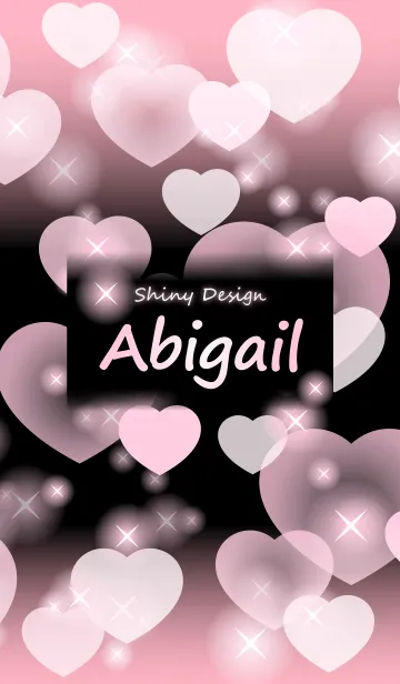 [LINE着せ替え] Abigail-Name-Baby Pink Heartの画像1