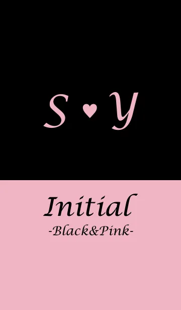 [LINE着せ替え] Initial "S＆Y" -Black＆Pink-の画像1