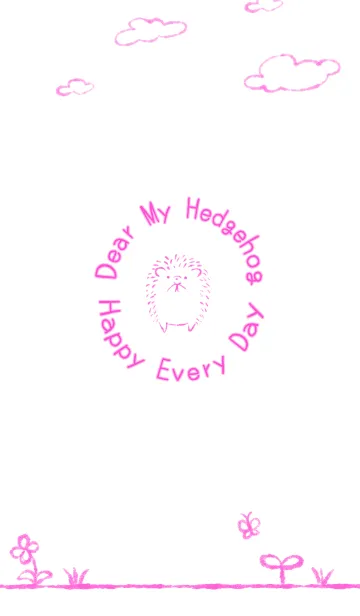 [LINE着せ替え] Dear My Hedgehog (pink2)の画像1