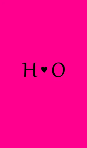 [LINE着せ替え] Initial "H ＆ O" Vivid pink ＆ black.の画像1