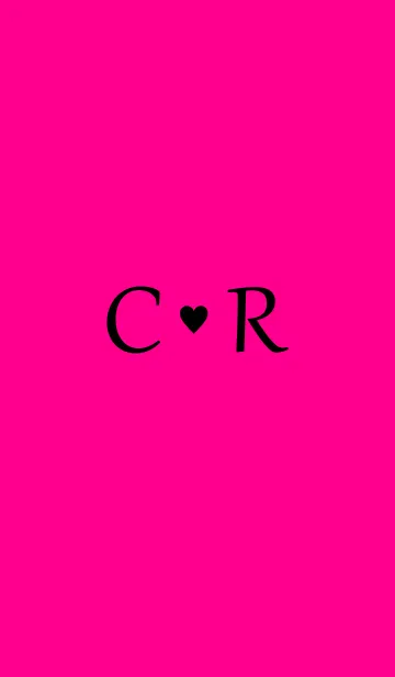 [LINE着せ替え] Initial "C ＆ R" Vivid pink ＆ black.の画像1