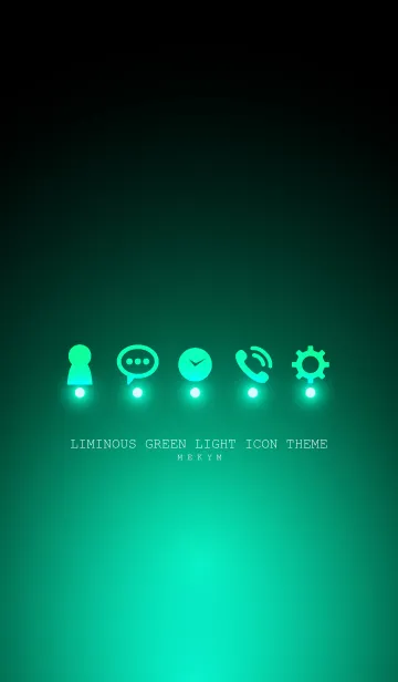 [LINE着せ替え] LUMINOUS GREEN LIGHT ICON THEMEの画像1