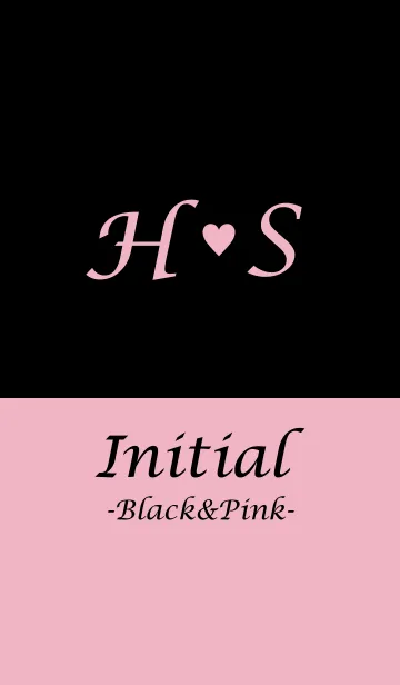 [LINE着せ替え] Initial "H＆S" -Black＆Pink-の画像1