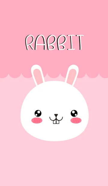 [LINE着せ替え] Simple Lovely White Rabbit Theme V.2(jp)の画像1