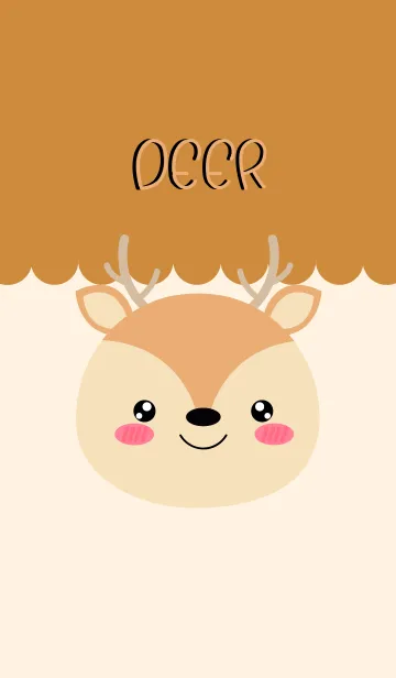 [LINE着せ替え] Simple Lovely Deer Theme V.2 (jp)の画像1