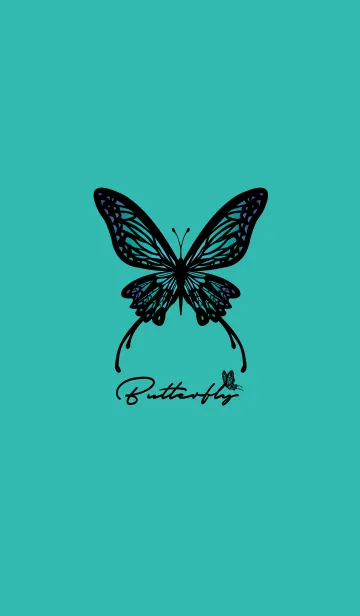 [LINE着せ替え] 大人DESIGN_BUTTERFLY =MINT/CHECKER=の画像1